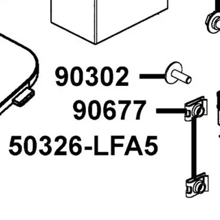 90677-GAR1-004 NUT CLIP 5MM