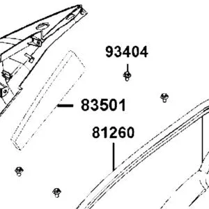 83501-LGC6-E00 SPONGE R BODY COVER — diagram cutout
