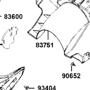 83751-LGC6-E00-N1R COVER B.RR CENTER (Black) — diagram cutout