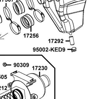 95002-KED9-M30 CLAMP D14.8 TUBE — diagram cutout
