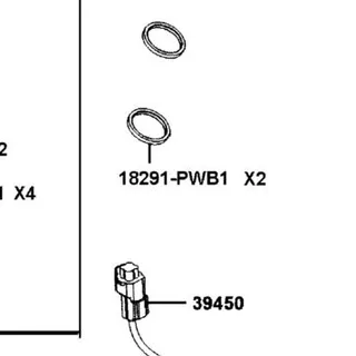 18291-PWB1-900 SEAL EXHAUST PIPE — diagram cutout