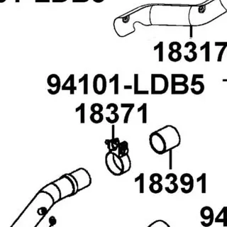 18371-LBA2-E00 BAND MUFFLER — diagram cutout