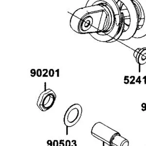 90201-LGC6-E00 NUT STRG STEM — diagram cutout