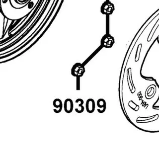 90309-GLW0-90A NUT U FLANGE 8MM — diagram cutout