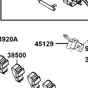 45129-LGC6-E00 CLIP， BRAKE CABLE — diagram cutout