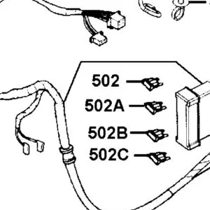 502-00151 BLADE FUSE MINI 10A — diagram cutout