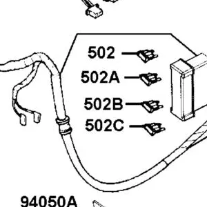 502-00155 BLADE FUSE MINI 25A — diagram cutout