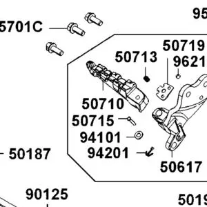 50710-LGC6-E00 BAR R PILLION STEP — diagram cutout