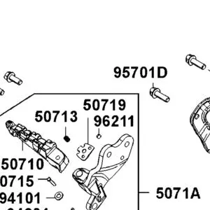 50719-LGC6-E00 PLATE PILLION STEP — diagram cutout
