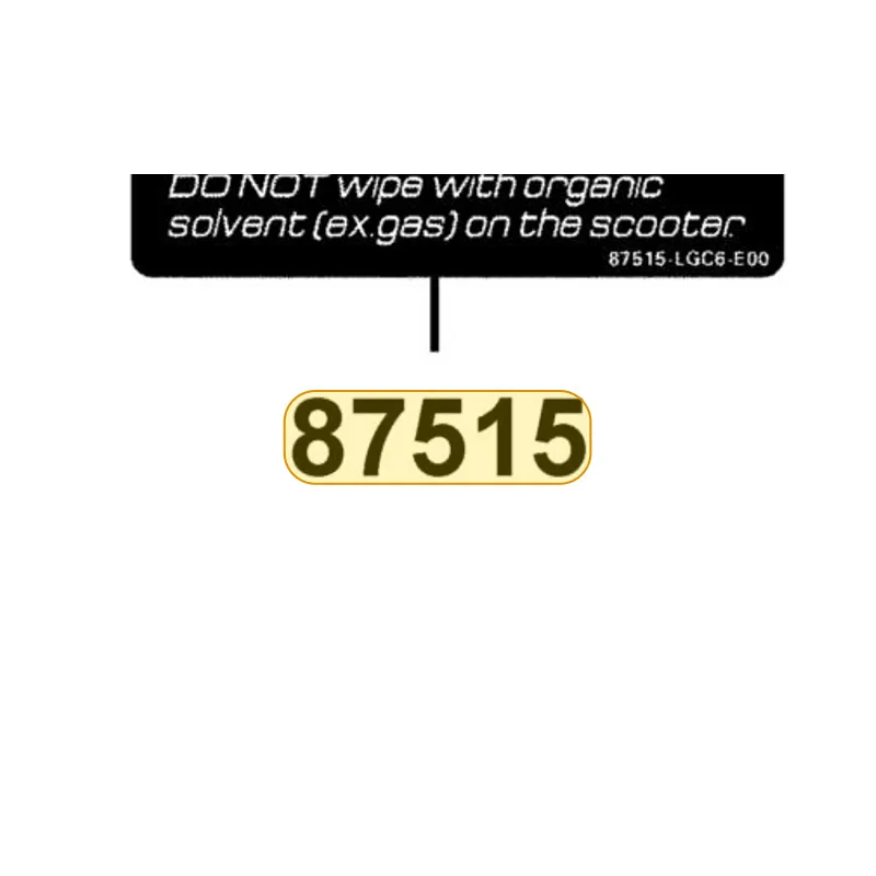 87515-LGC6-E00-T01 CAUTION LABEL — diagram cutout