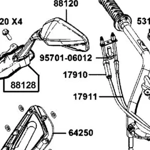 17910-AKB8-E00 CABLE COMP THROT — diagram cutout