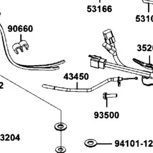 43450-AKB8-E00 CABLE COMP PARKING — diagram cutout