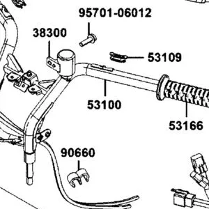 53100-AKB8-E00 HANDLE COMP STRG — diagram cutout