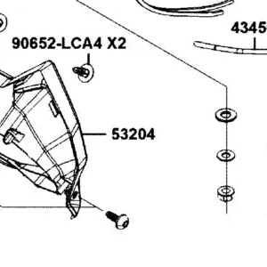 53204-AKB8-E00-N1R COVER METER (Black) — diagram cutout