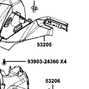 53205-AKB8-E00-N1R COVER HANDLE UP (Black) — diagram cutout