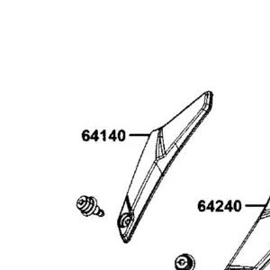 64140-AKB8-E00-N1R COVER A,R WIND SCREEN (Black) — diagram cutout