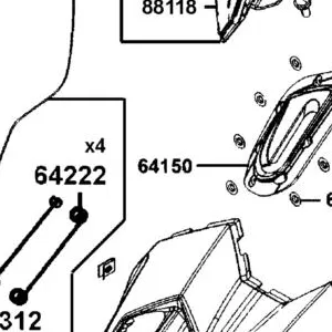 64150-AKB8-E00-N1R RUBBER R WIND SCREEN (Black) — diagram cutout