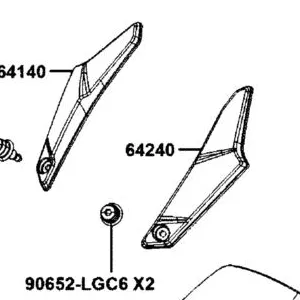 64240-AKB8-E00-N1R COVER A L WIND SCREEN (Black) — diagram cutout