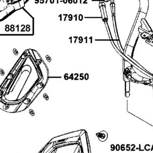64250-AKB8-E00-N1R RUBBER L WIND SCREEN (Black) — diagram cutout