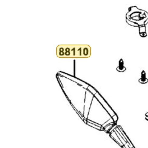 88110-AKB8-M30 Mirror Assembly Right Back — diagram cutout