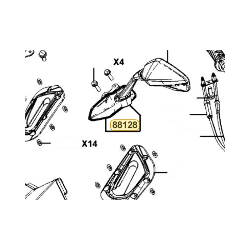 88128-AKB8-E00 GASKET L BASE — diagram cutout