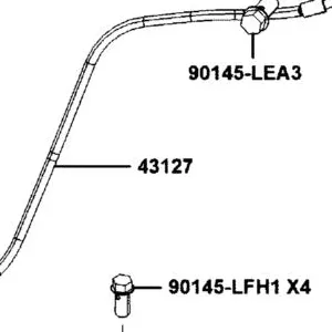 43127-AKB8-E00 HOSE ASSY RR BRK — diagram cutout