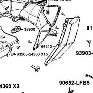 64313-AKB8-E00-JDP MOLDING B L SIDE — diagram cutout