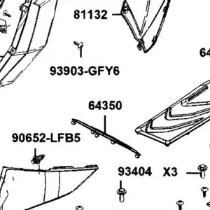 64350-AKB8-E00-N1R MAT R LEG SHIELD (Black) — diagram cutout