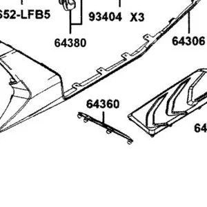 64360-AKB8-E00-N1R MAT L LEG SHIELD (Black) — diagram cutout