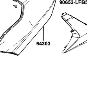 64303-AKB8-E00-N1P MOLDING A L SIDE — diagram cutout