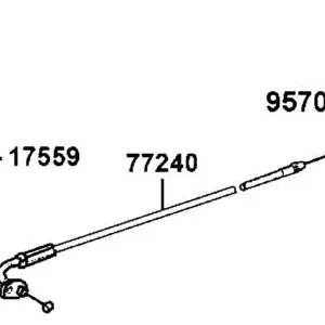 77240-AKB8-E00 CABLE SEAT LOCK — diagram cutout