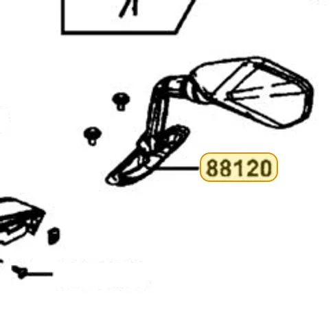 88120-LGC6-E00 Mirror Assembly Left Back — diagram cutout