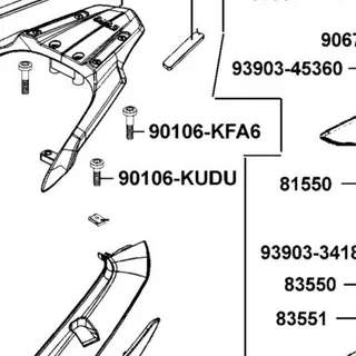 90106-KUDU-900 BOLT SPECIAL 8X26 — diagram cutout