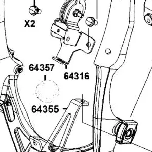 64316-AKB8-E00 SLIDING SPRING VISOR ASSY — diagram cutout