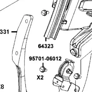 64323-AKB8-E00 TRACK R SLIDING BRKT — diagram cutout