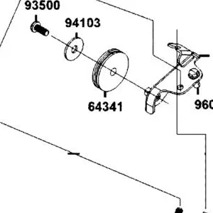 64341-AKB8-E00 PULLEY CABLE — diagram cutout