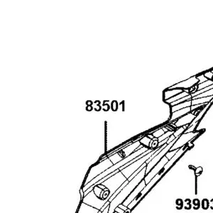 83501-AKB8-E00-N1R COVER B R BODY (Black) — diagram cutout