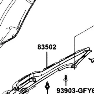 83502-AKB8-E00-N1R COVER CR BODY (Black) — diagram cutout