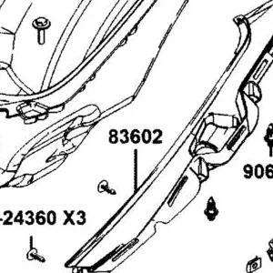 83602-AKB8-E00-N1R COVER C L BODY (Black) — diagram cutout