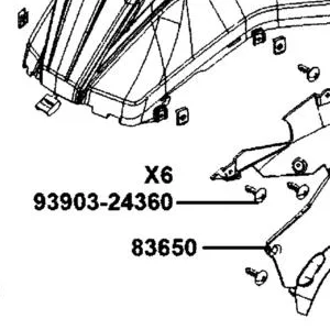 83650-AKB8-E00-N1R COVER C L SIDE (Black) — diagram cutout
