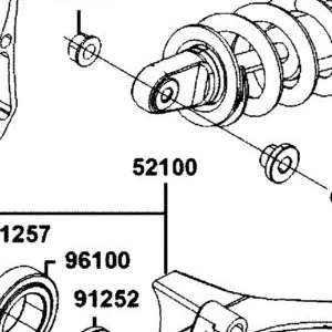 52100-AKB8-E00-T01 FORK ASSY RR L/H — diagram cutout