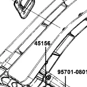 45156-AKB8-E00 CLAMPER HOSE FR — diagram cutout