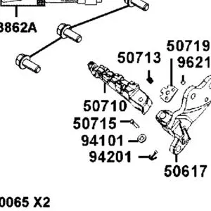 50710-ACH6-900-HJA ARM R PILLION STEP — diagram cutout