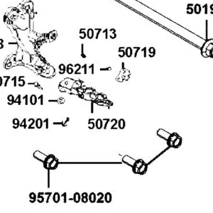 50720-ACH6-900-HJA ARM L PILLION STEP — diagram cutout