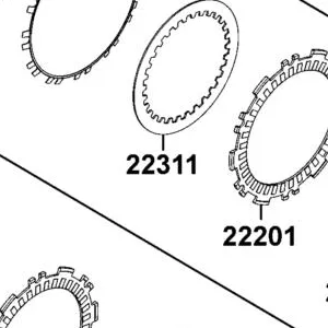 22311-LGC6-305 PLATE SET CLUTCH FRICTION (1SET:5PCS) — diagram cutout