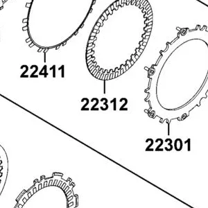 22312-LGC6-305 PLATE SET CLUTCH FRICTION (1SET:2PCS) — diagram cutout