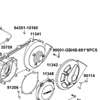 90001-GBHB-681 BOLT FLANGE SHF 6*28 — diagram cutout