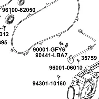 90001-GFY6-901 SOCKET BOLT 6*10 — diagram cutout