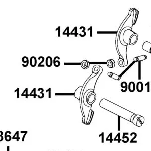 14431-LDB2-E00 ARM VALVE ROCKER — diagram cutout