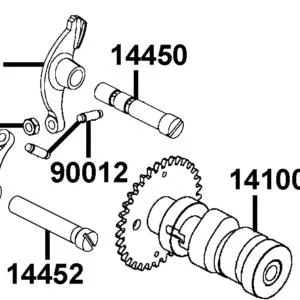 14450-KEBE-900 SHAFT COMP IN ROCKER ARM — diagram cutout